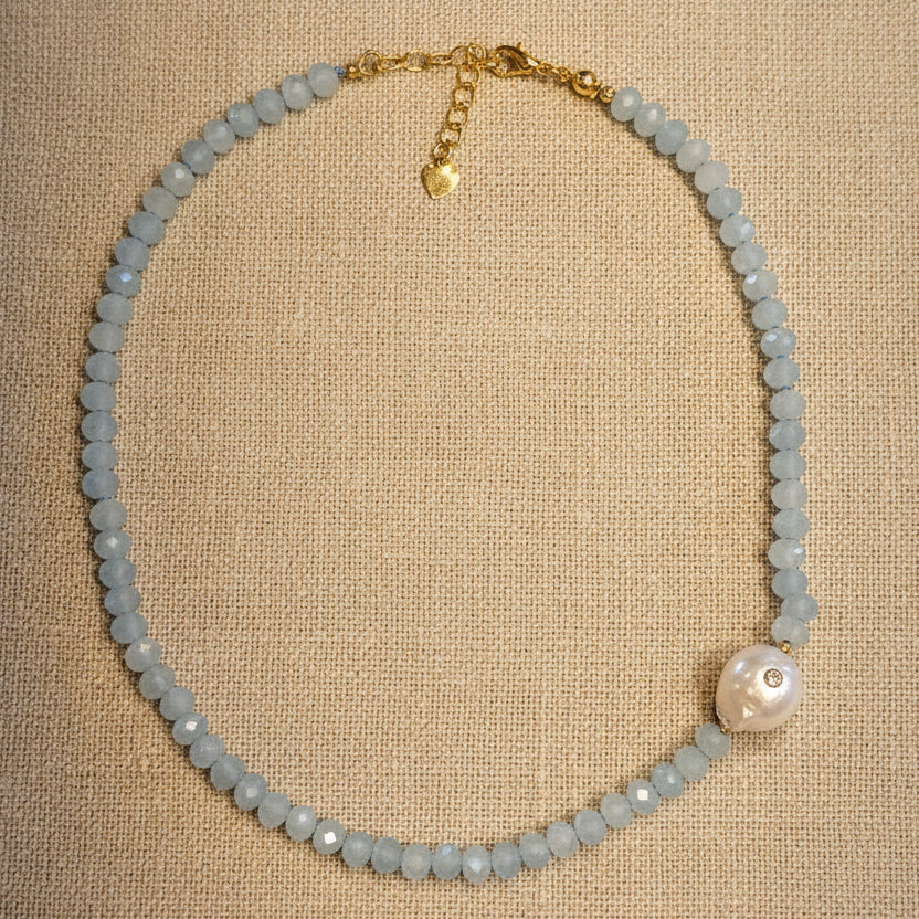 Aquamarine Baroque Necklace