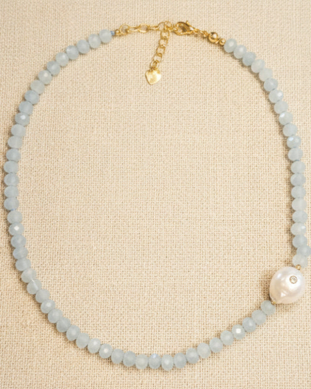 Aquamarine Baroque Necklace