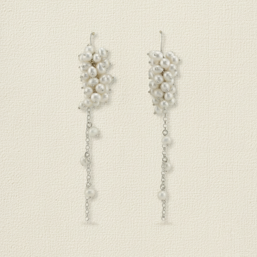 Cascading Pearl Earrings