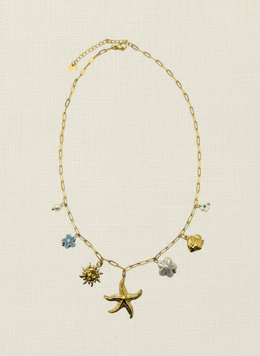 Ocean Starfish Blue Daisy