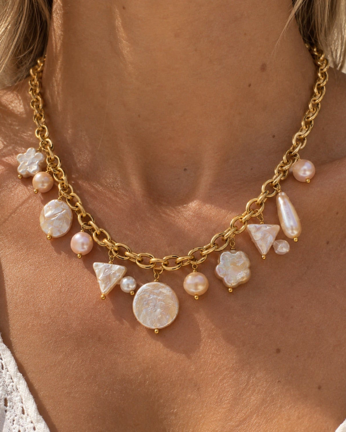 Sunset Baroque Pearl Necklace