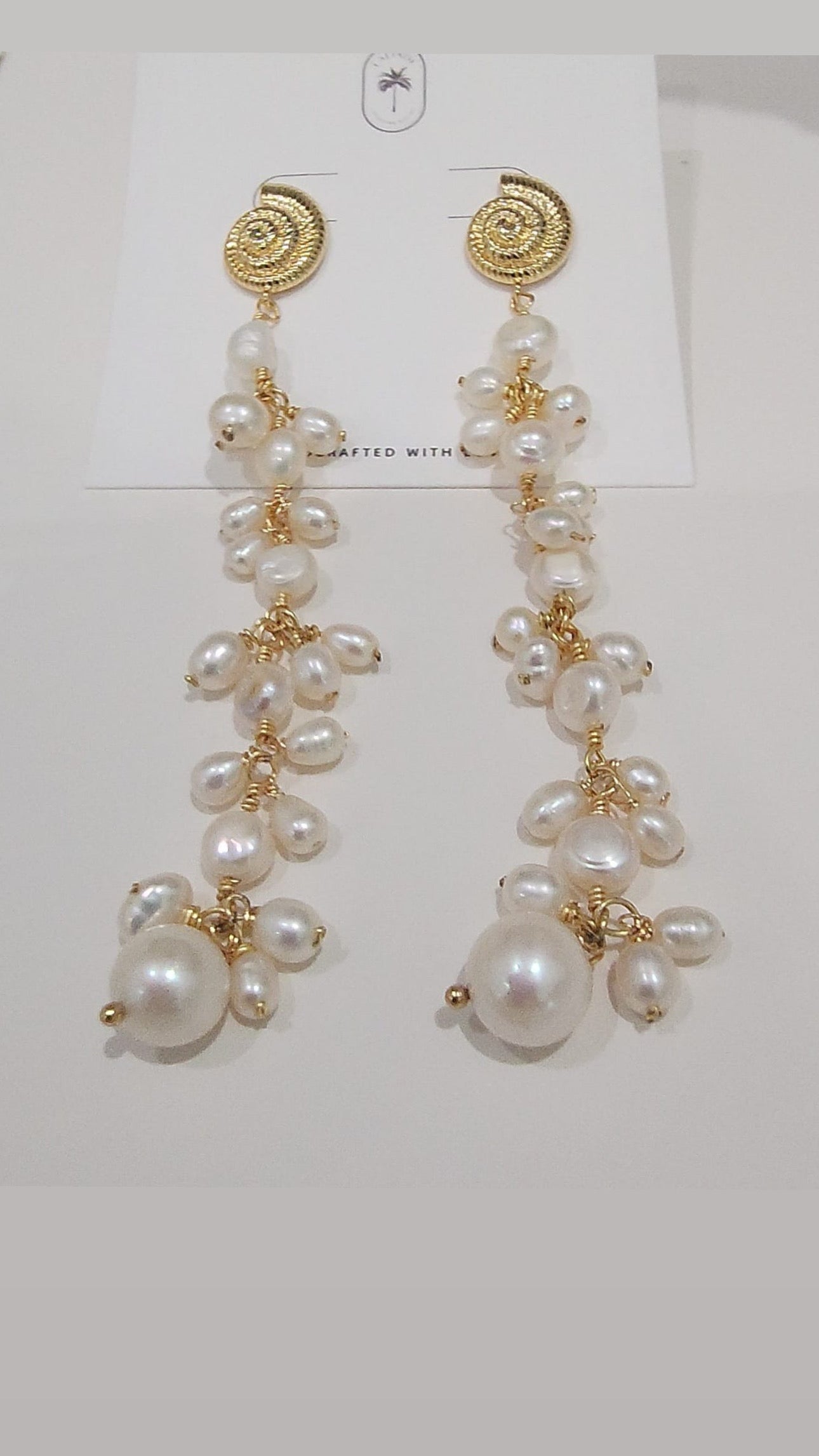 Golden Pearl Earrings