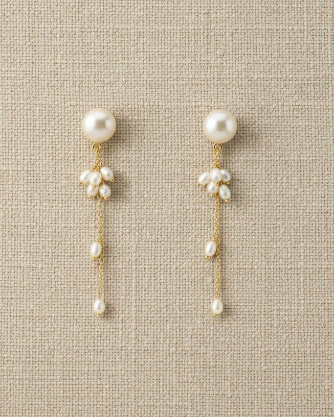 Palm Pearl Drop Earrings