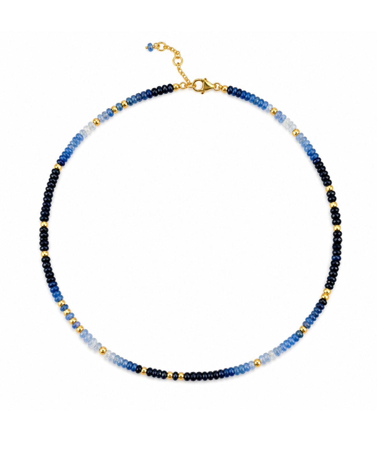 Blue Sapphire Shaded Necklace