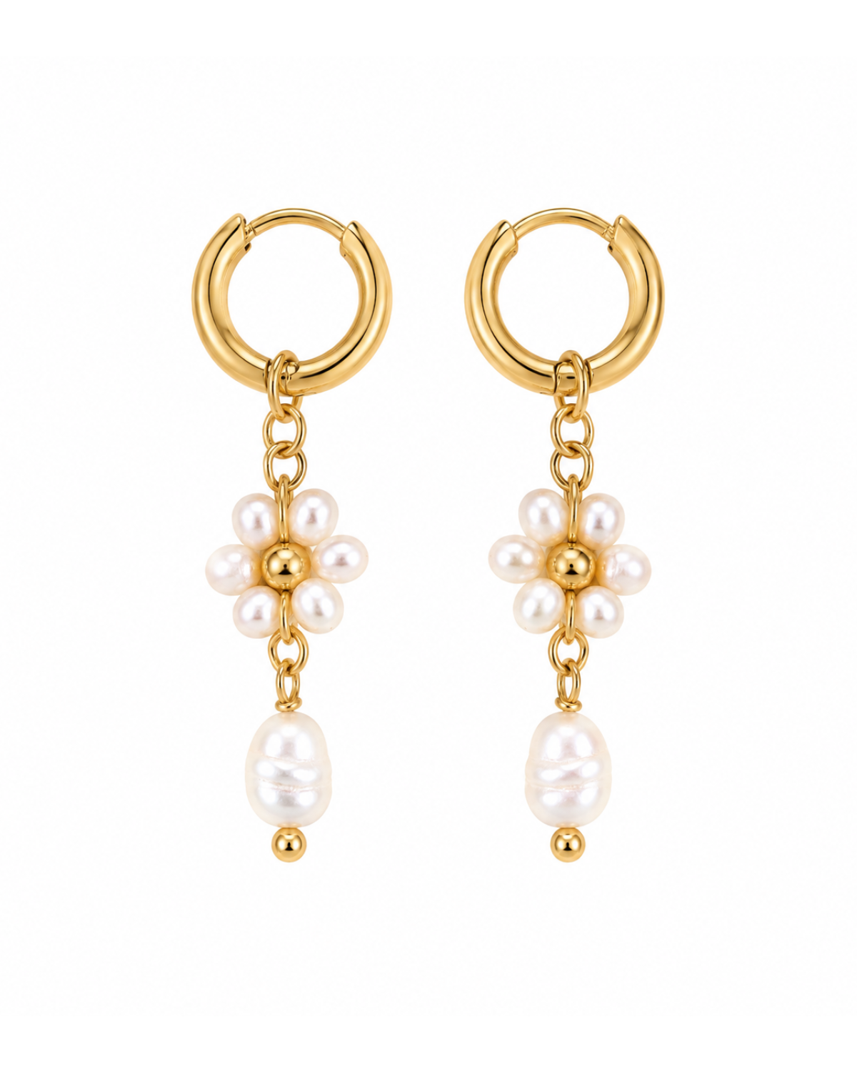 Daisy Hoops Earrings