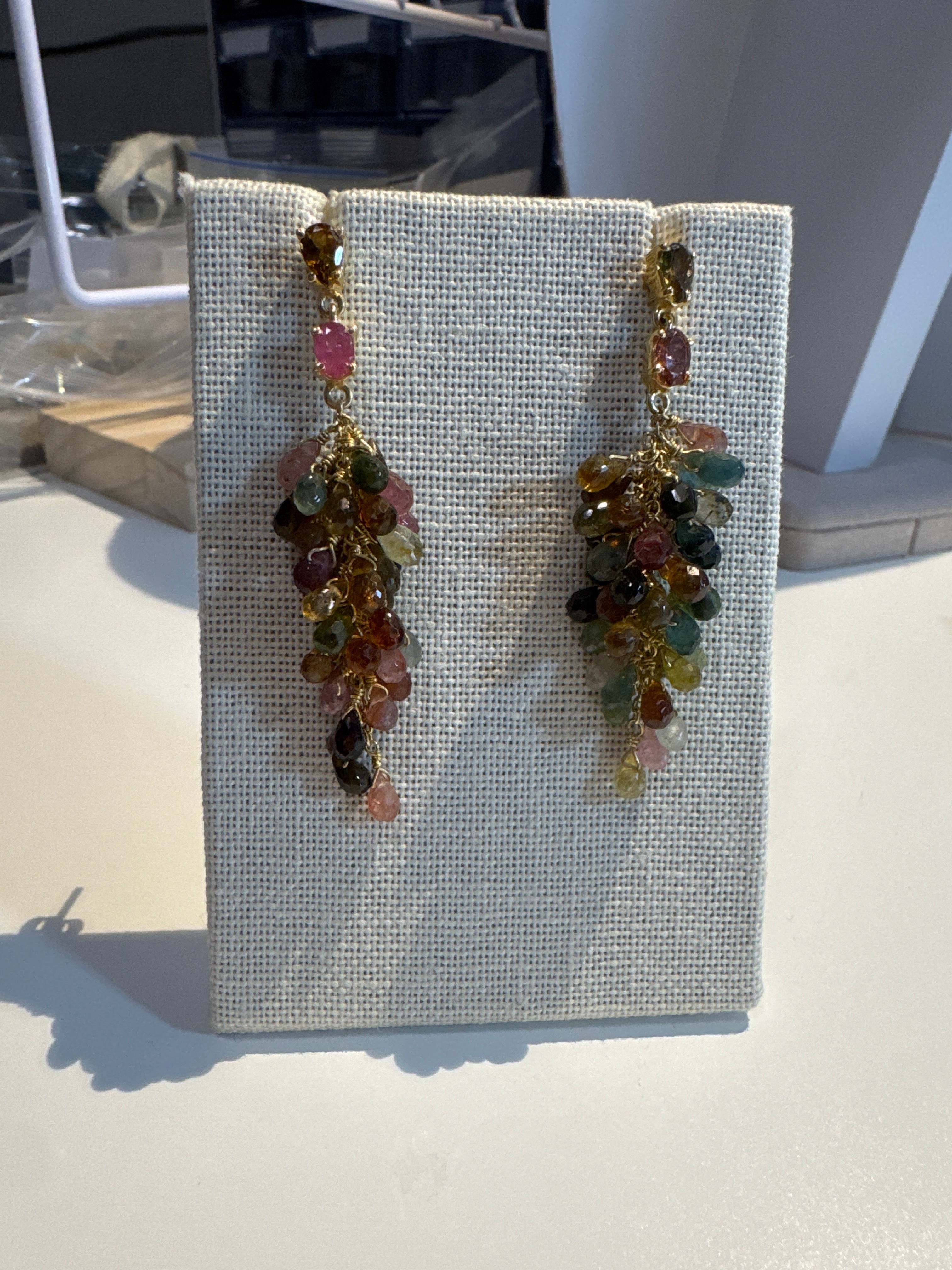 Watermelon Tourmaline Earrings