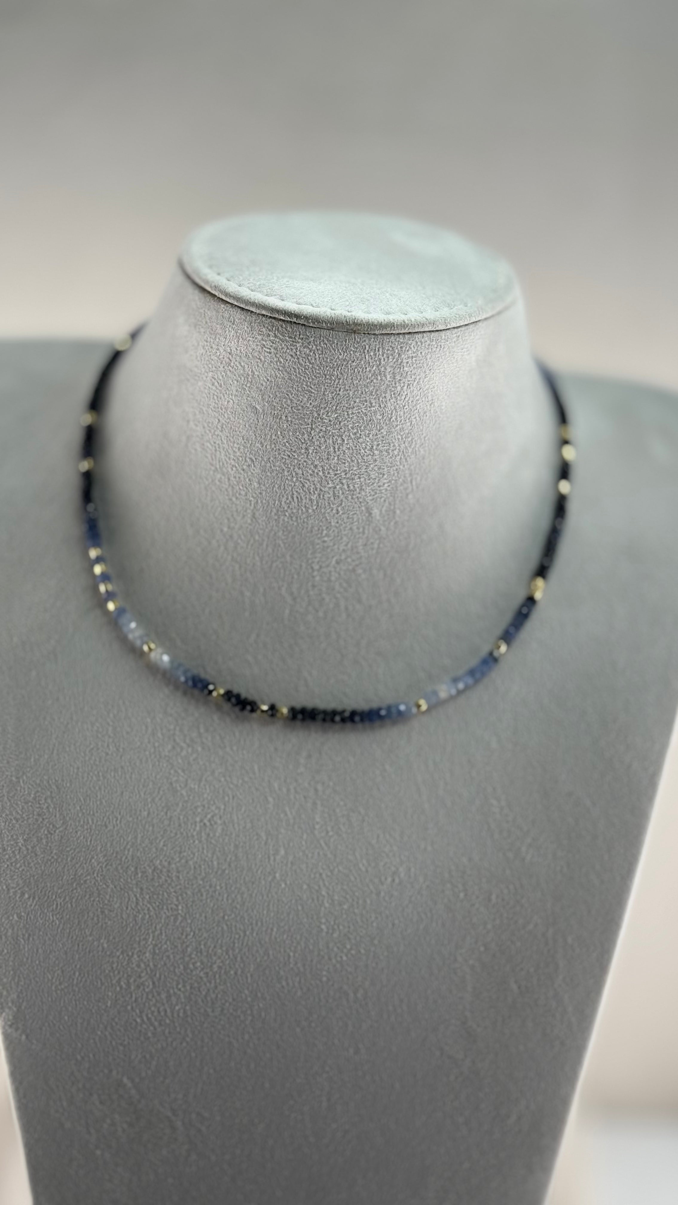 Blue Sapphire Shaded Necklace
