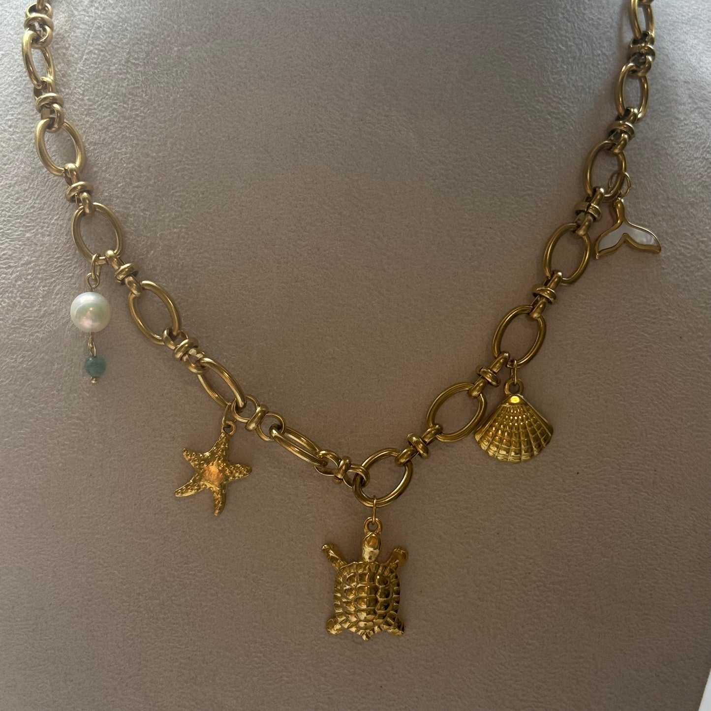 Golden Tide Charm Necklace