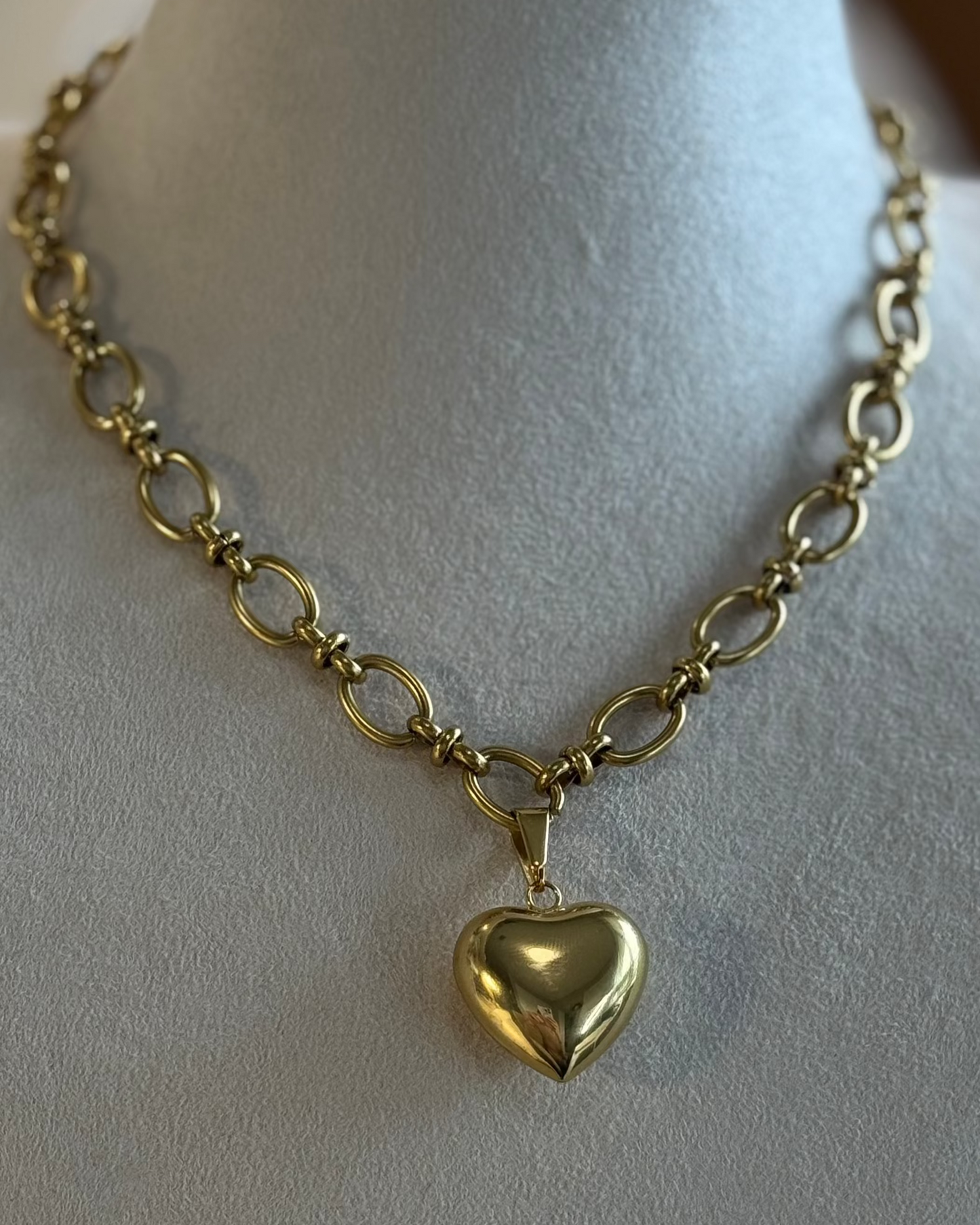 Heart of Gold - Chunky Charm Necklace