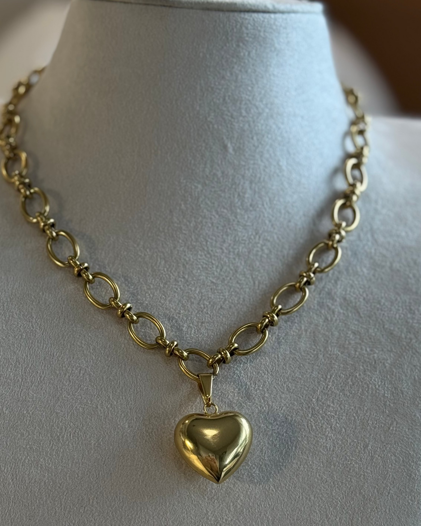 Heart of Gold - Chunky Charm Necklace