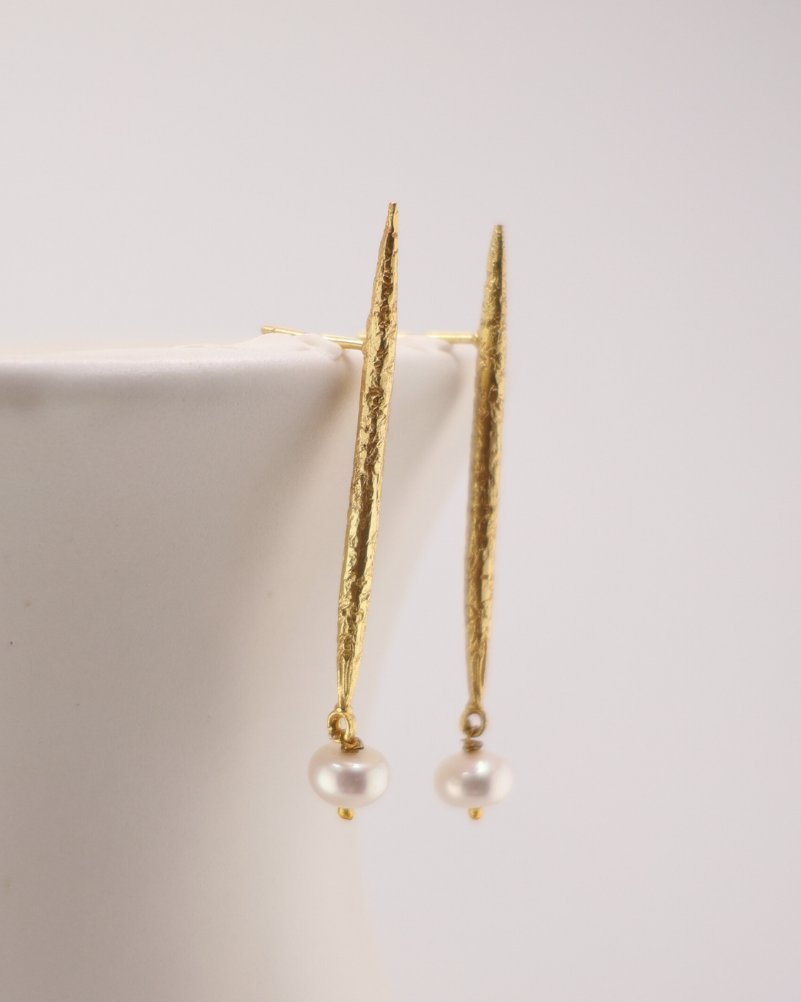 Gold Pearl Earrings