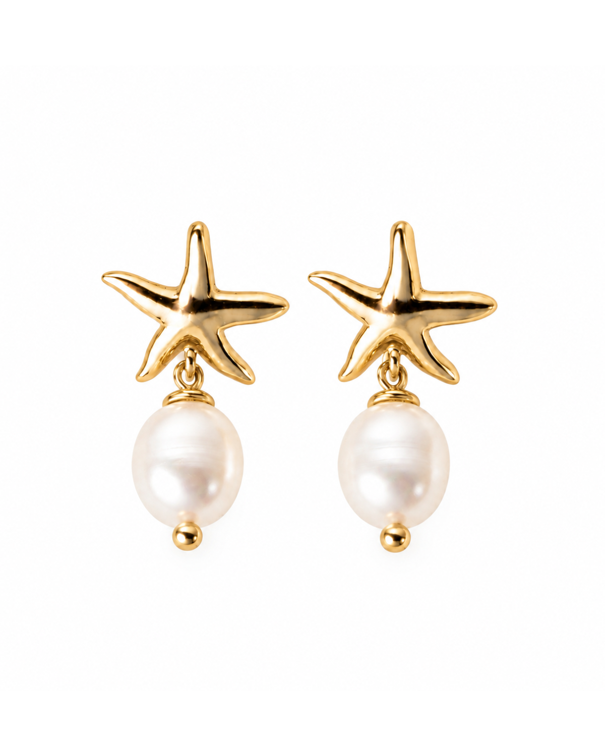 Gold Starfish Earrings