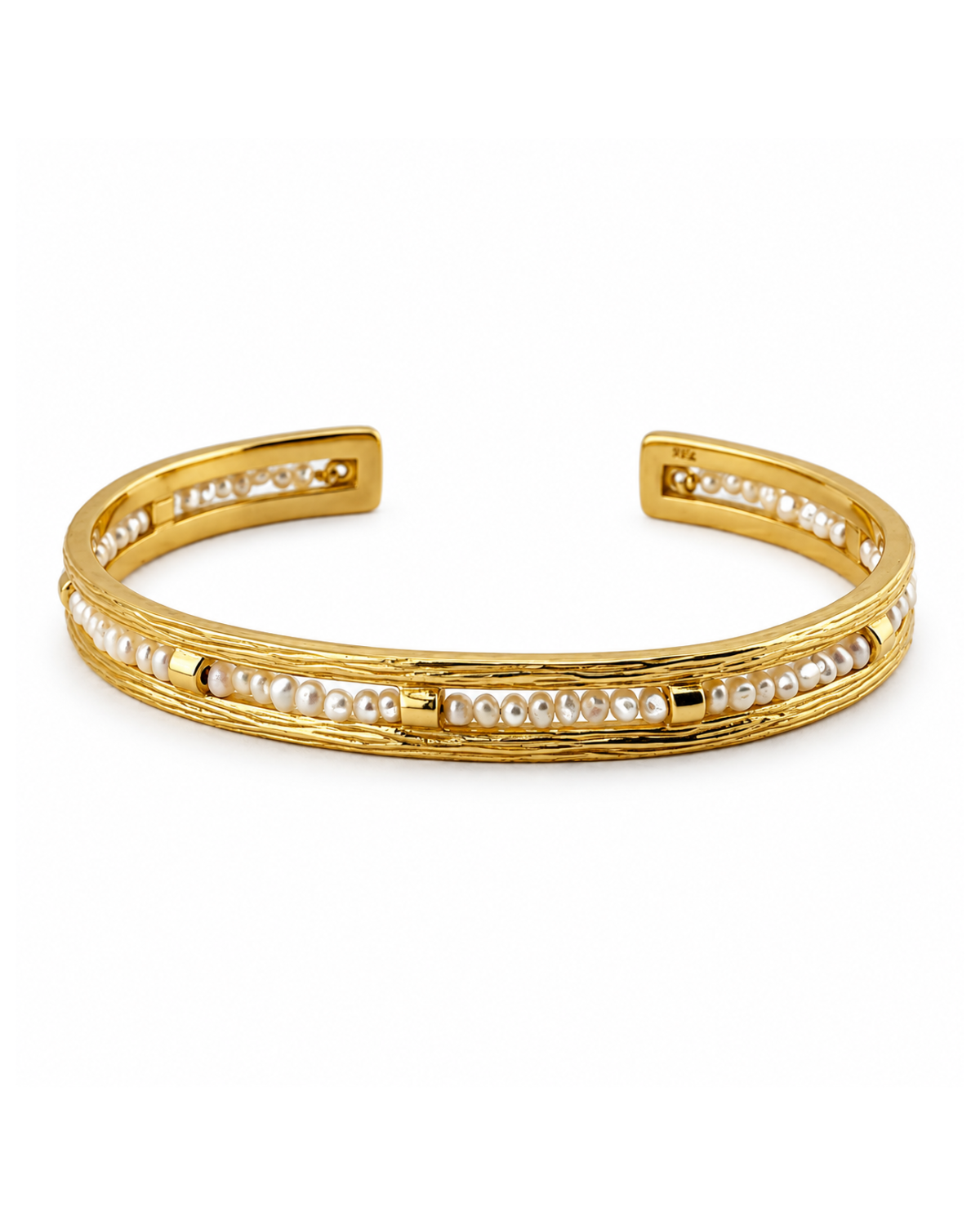 Golden Pearl Whisper Cuff