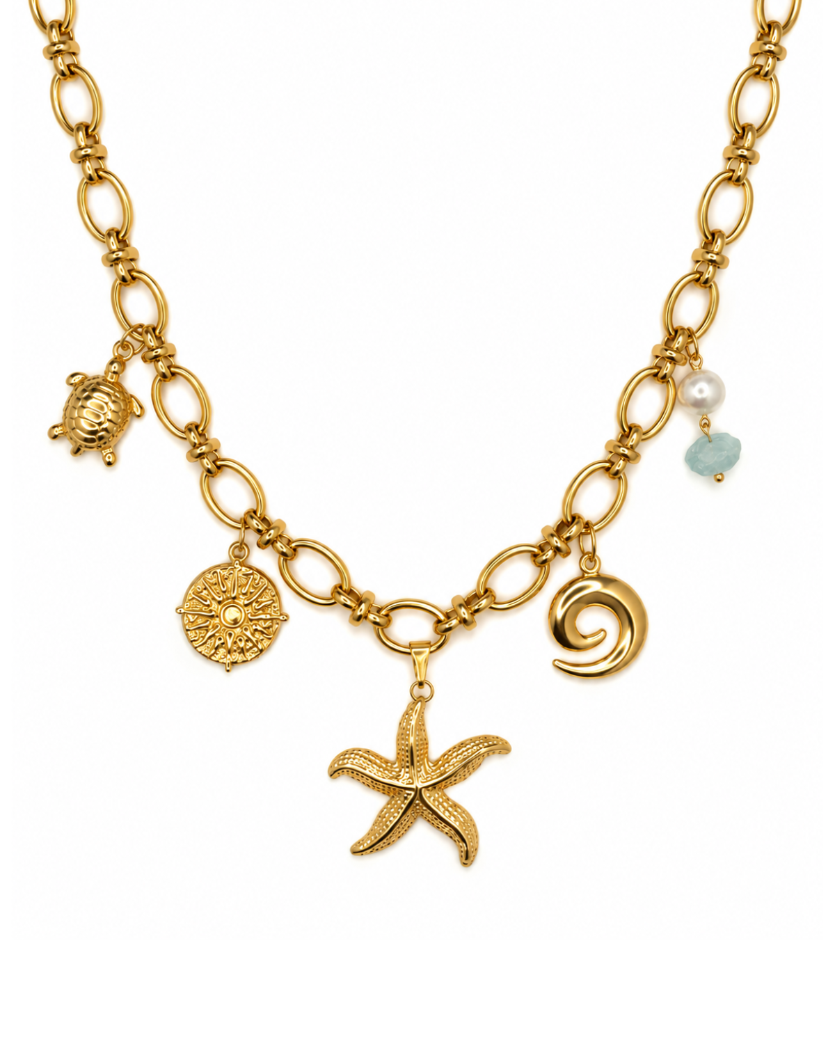 Golden Coast Charm Necklace
