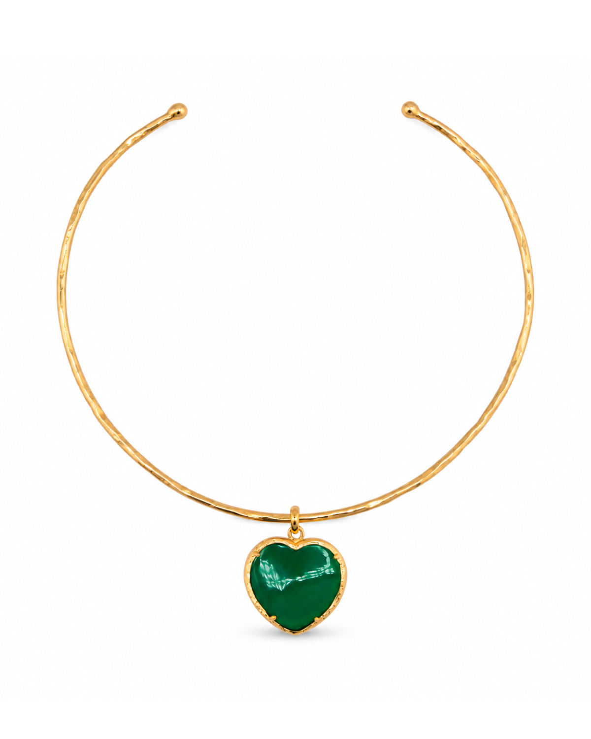 Green Chalcedony Stone Choker