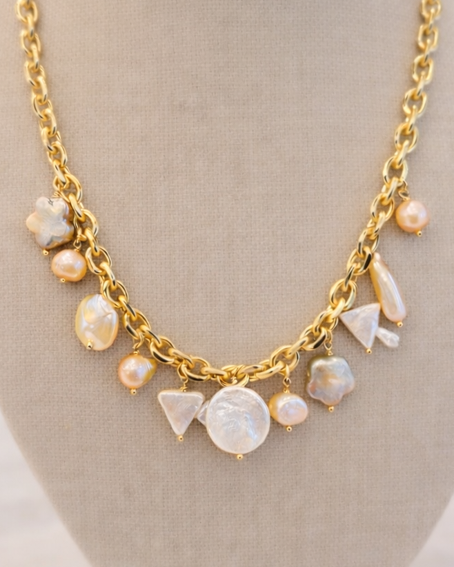 Sunset Baroque Pearl Necklace