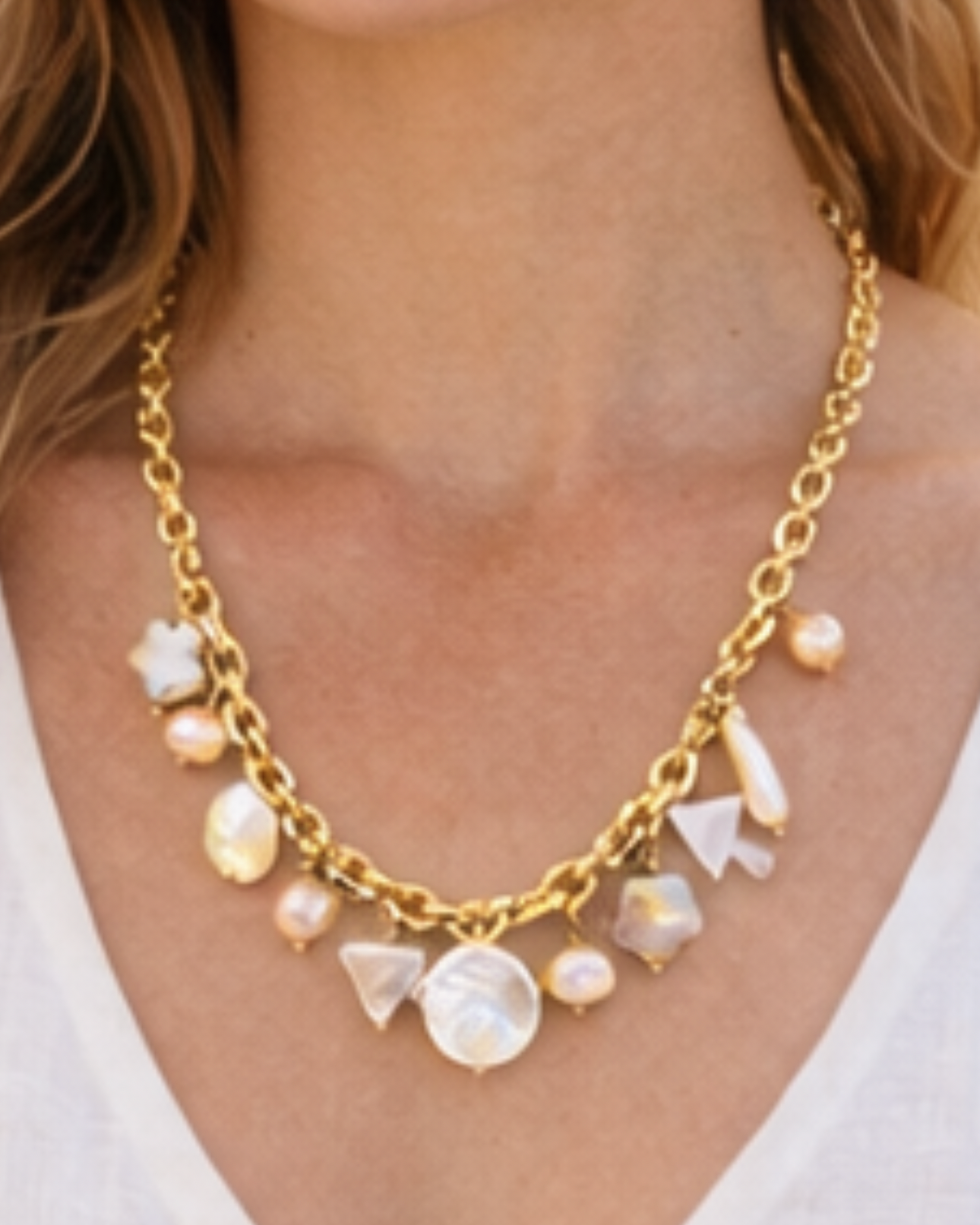 Sunset Baroque Pearl Necklace