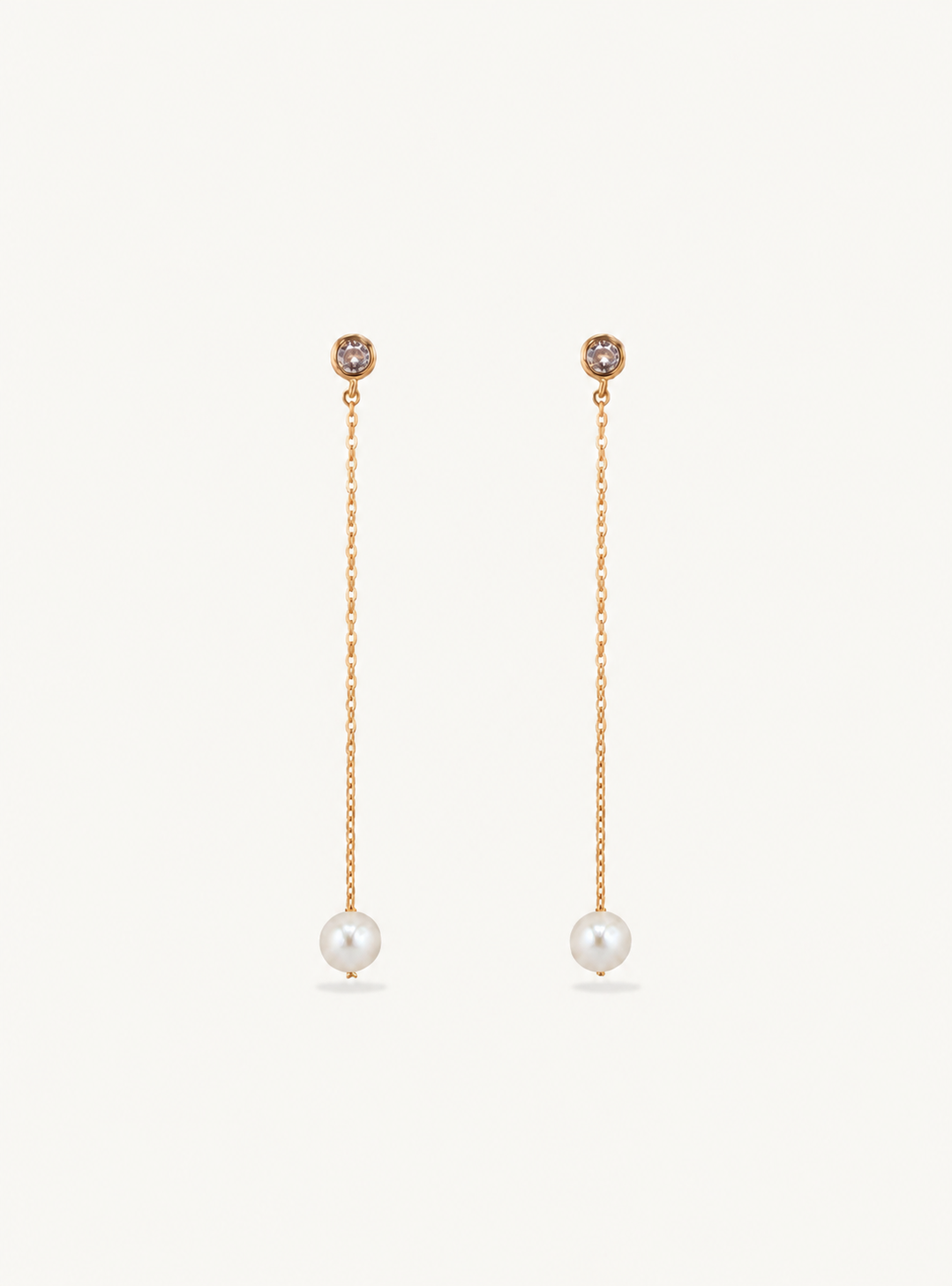 Pearl Long Drop Earrings