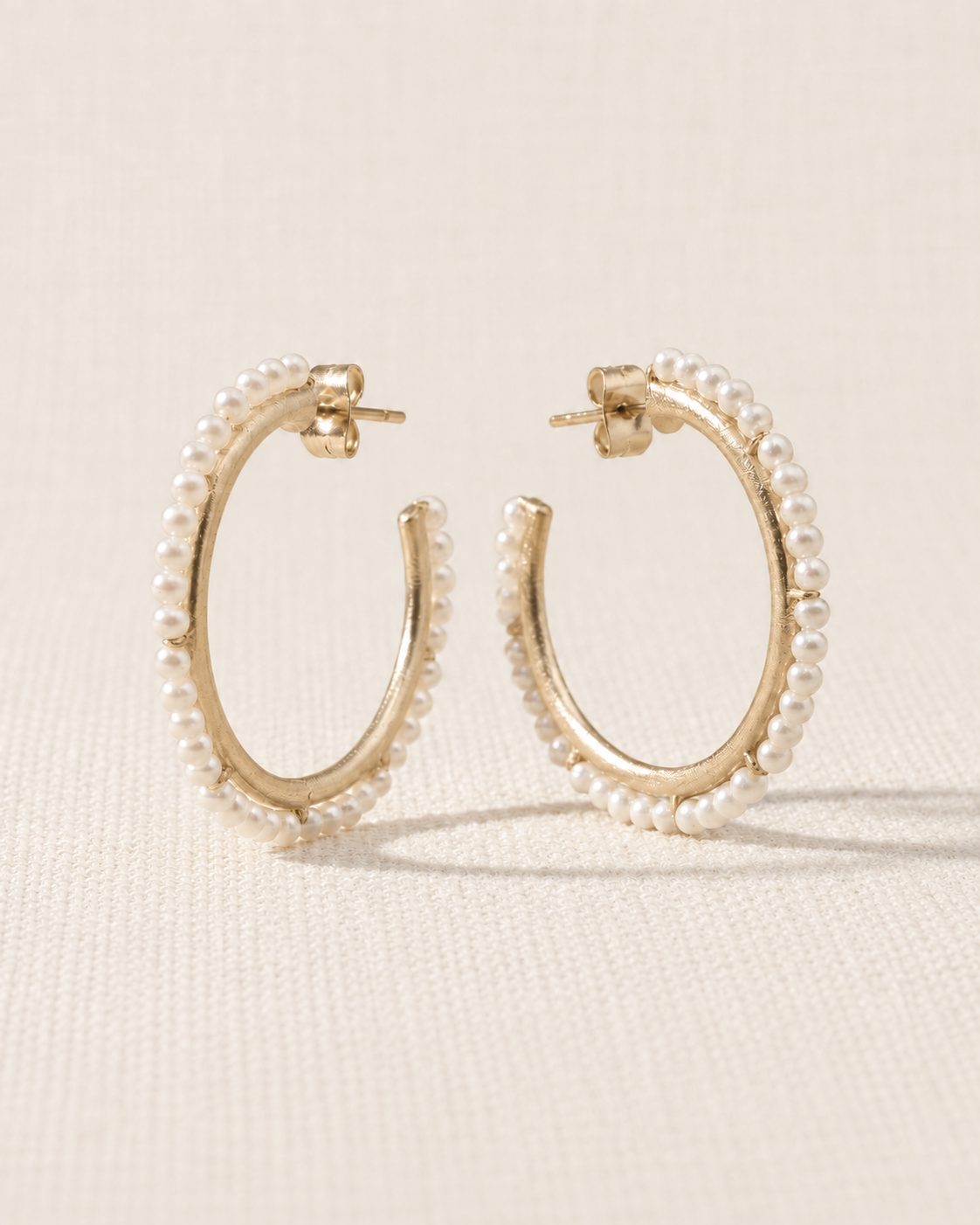 Pearl Halo Hoops
