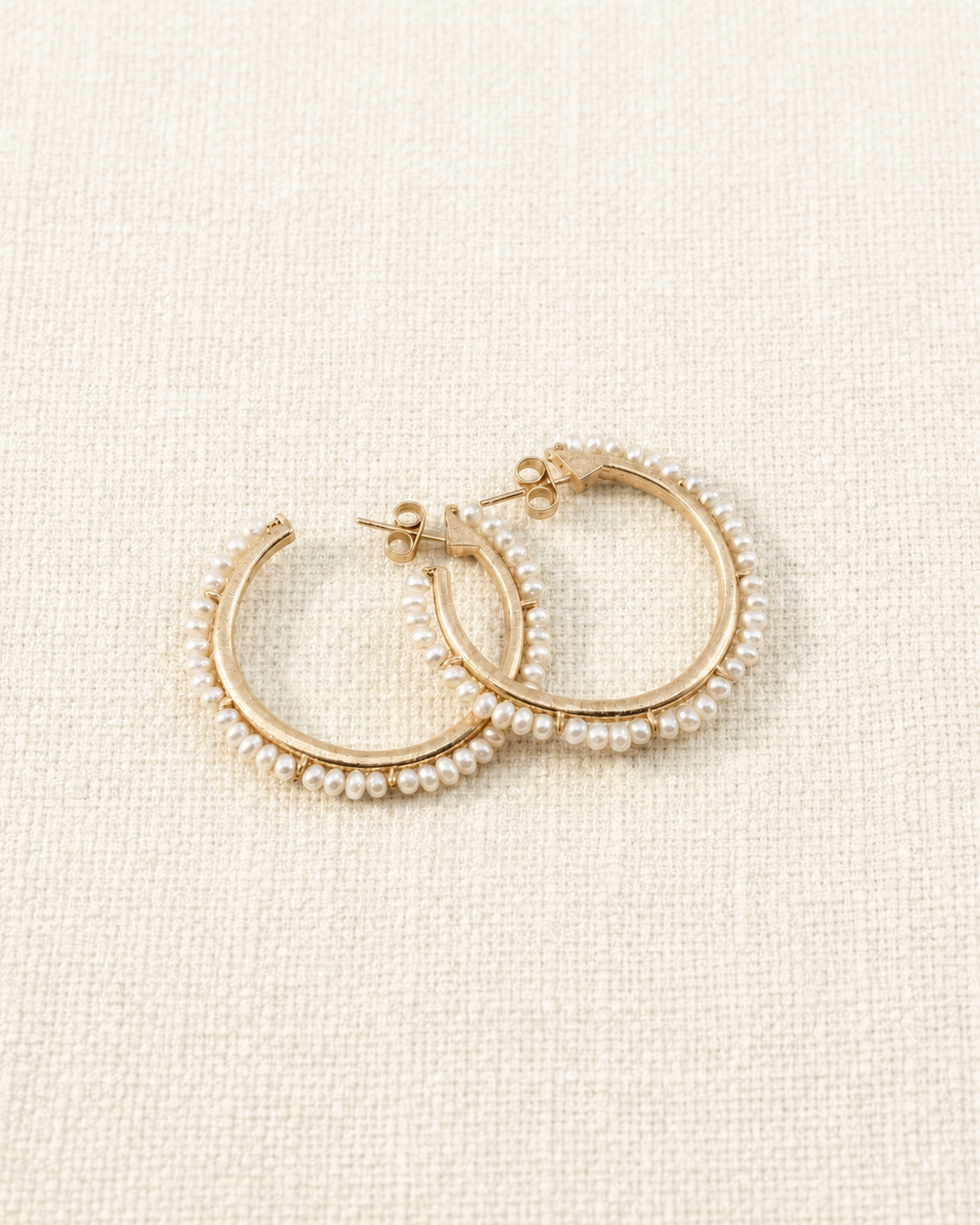 Pearl Halo Hoops