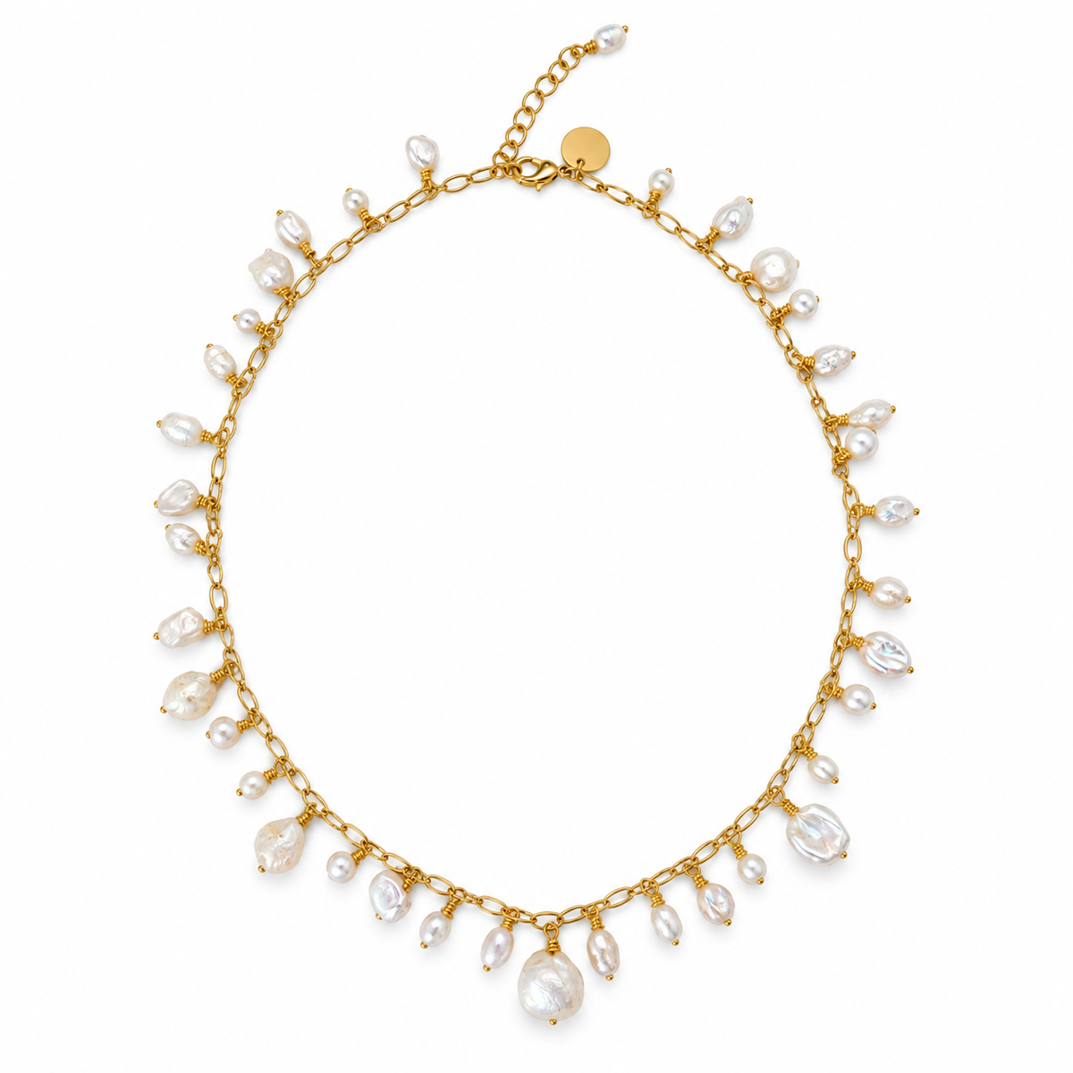 Vintage Pearl Cascade Necklace