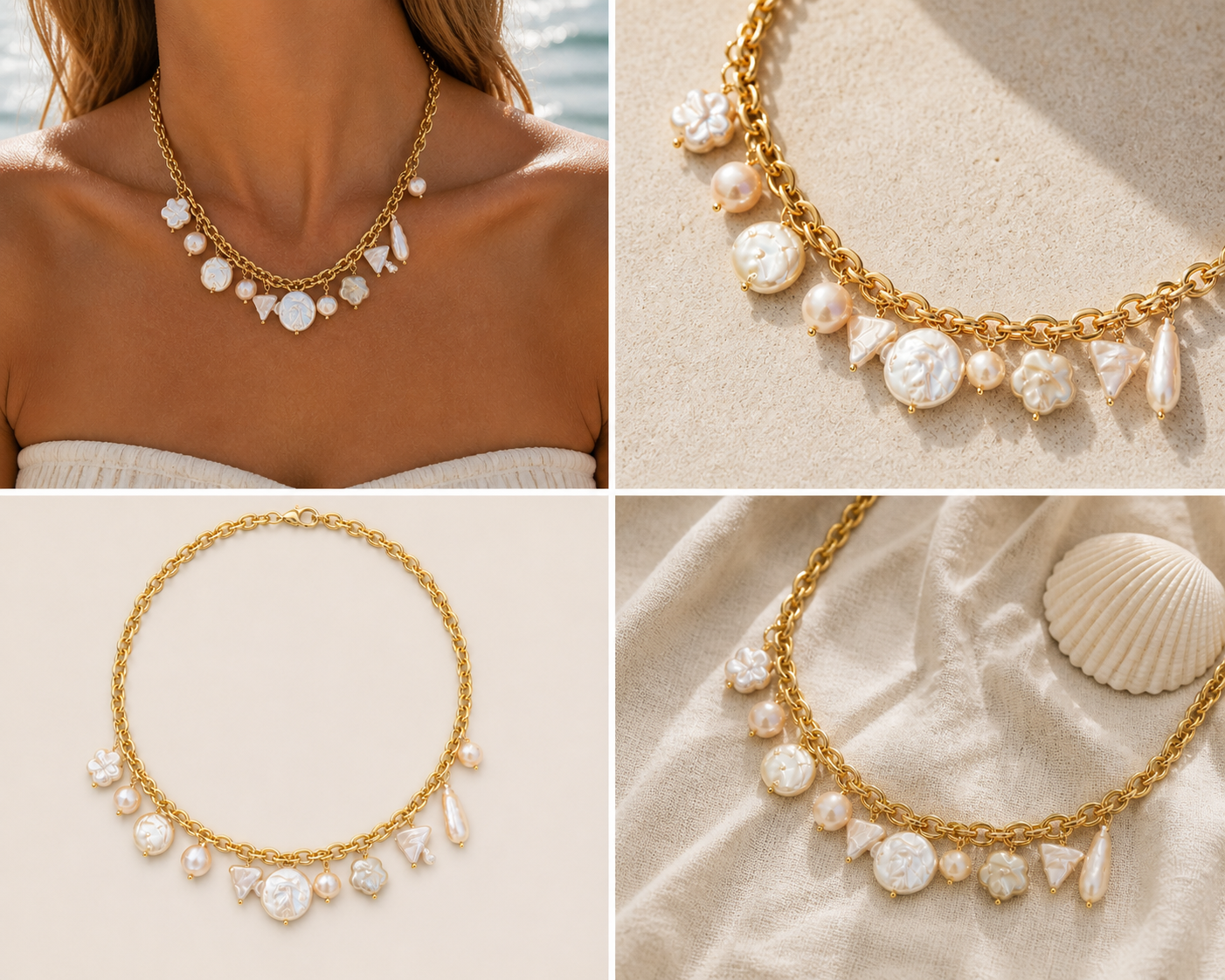 Sunset Baroque Pearl Necklace