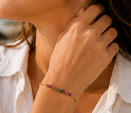 Watermelon Tourmaline Bracelet