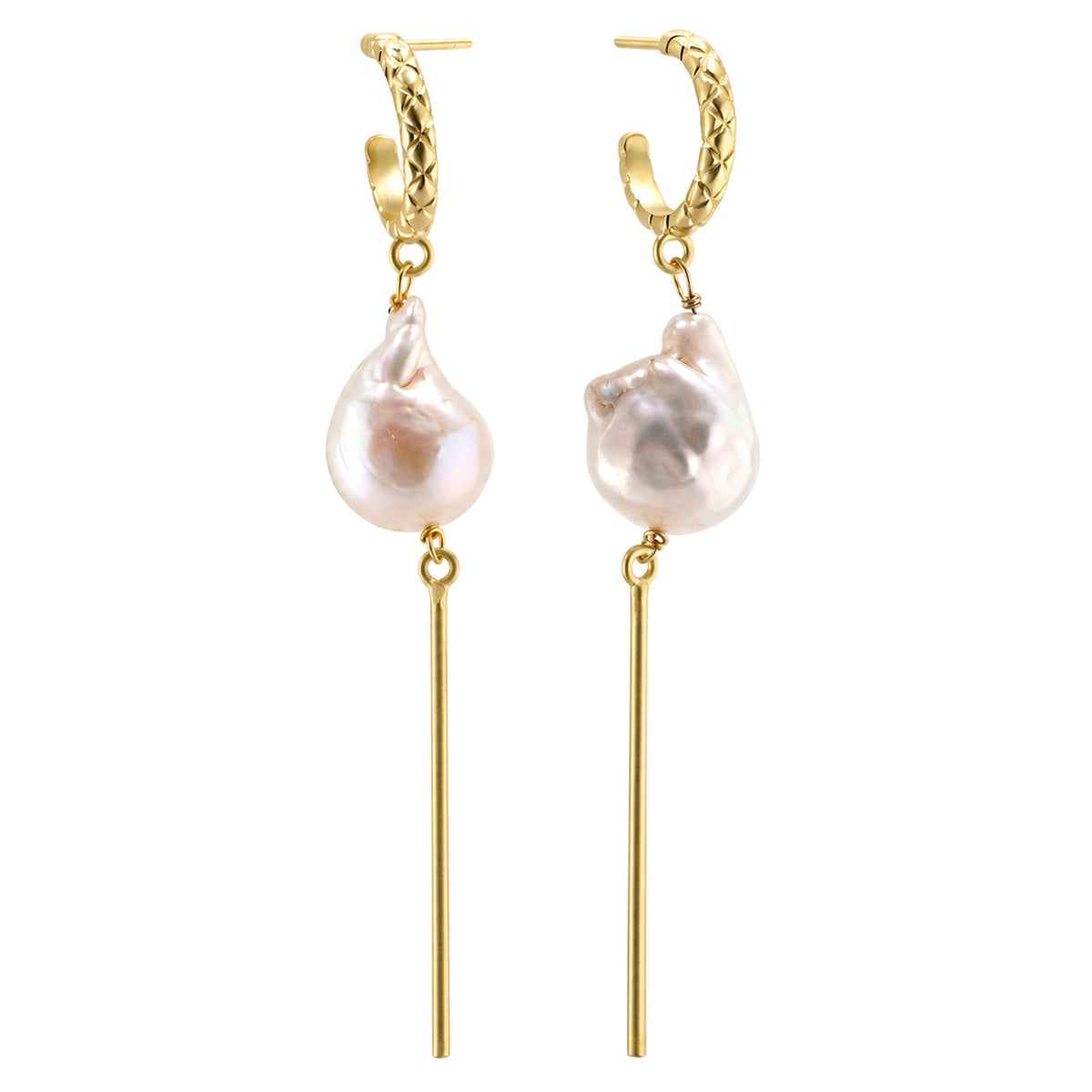 Unique Baroque Hoop Earrings