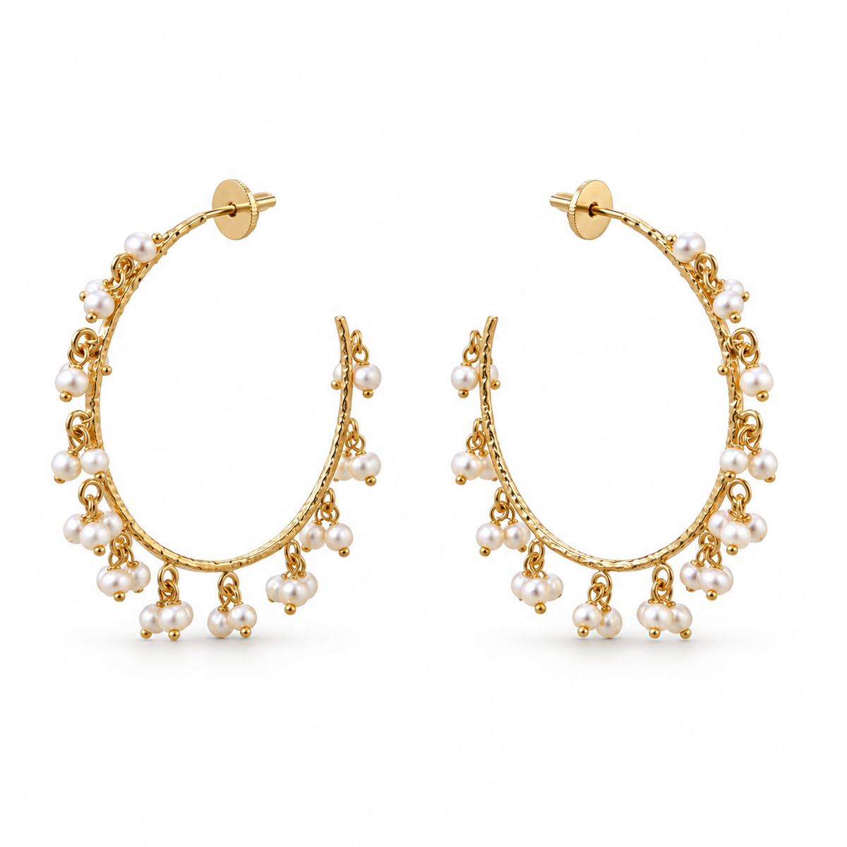 Lady Mini Pearls Hoops