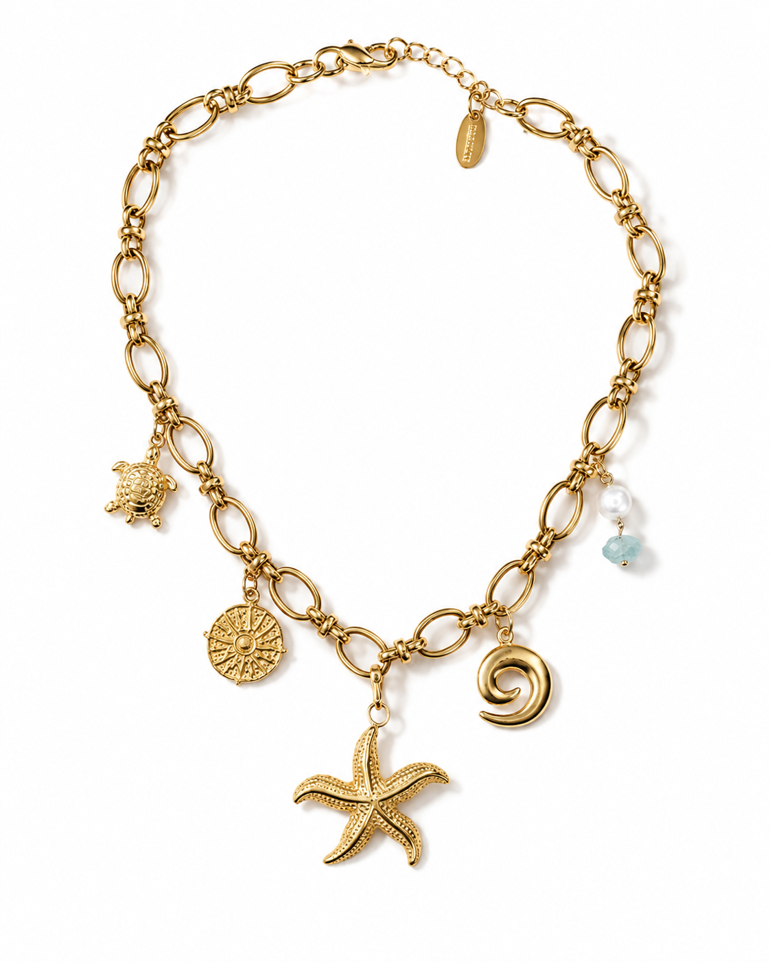 Golden Coast Charm Necklace