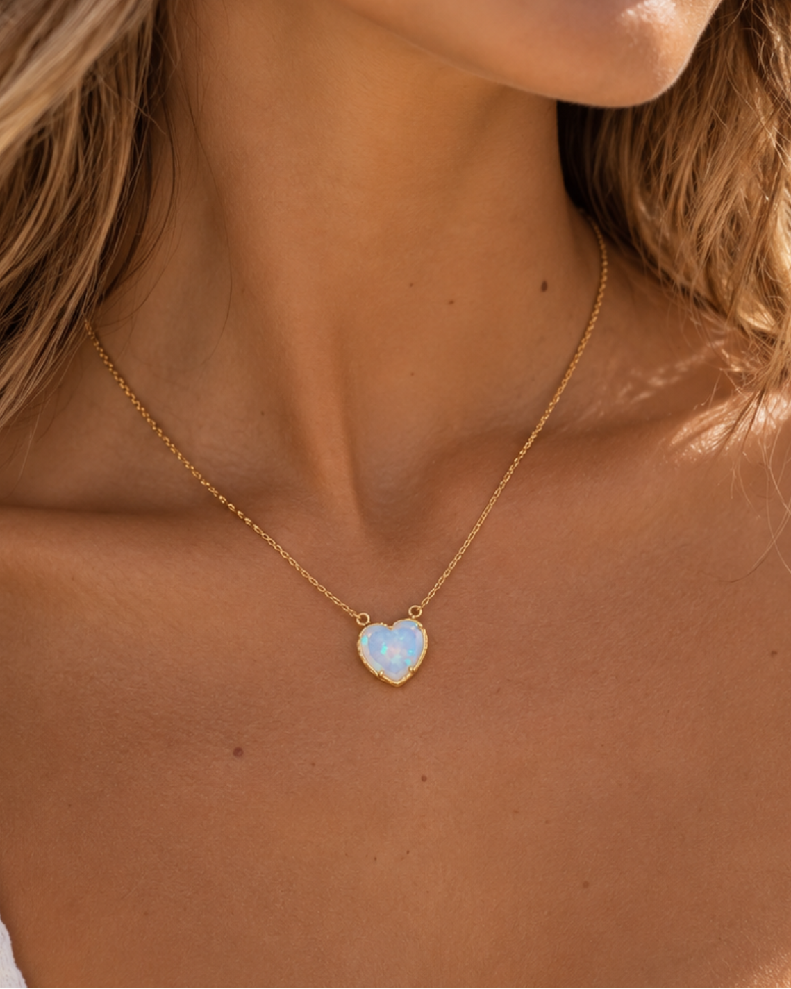 Opal Heart Necklace