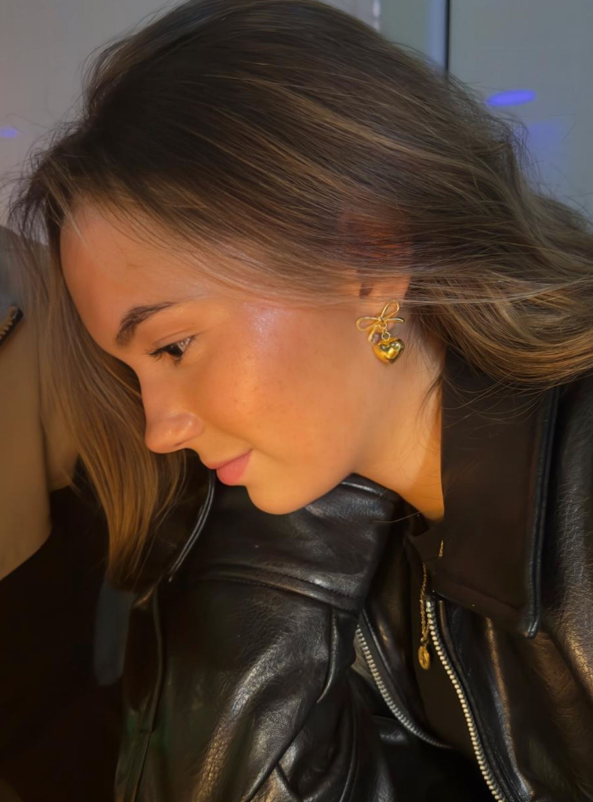 Gold Bow Earrings