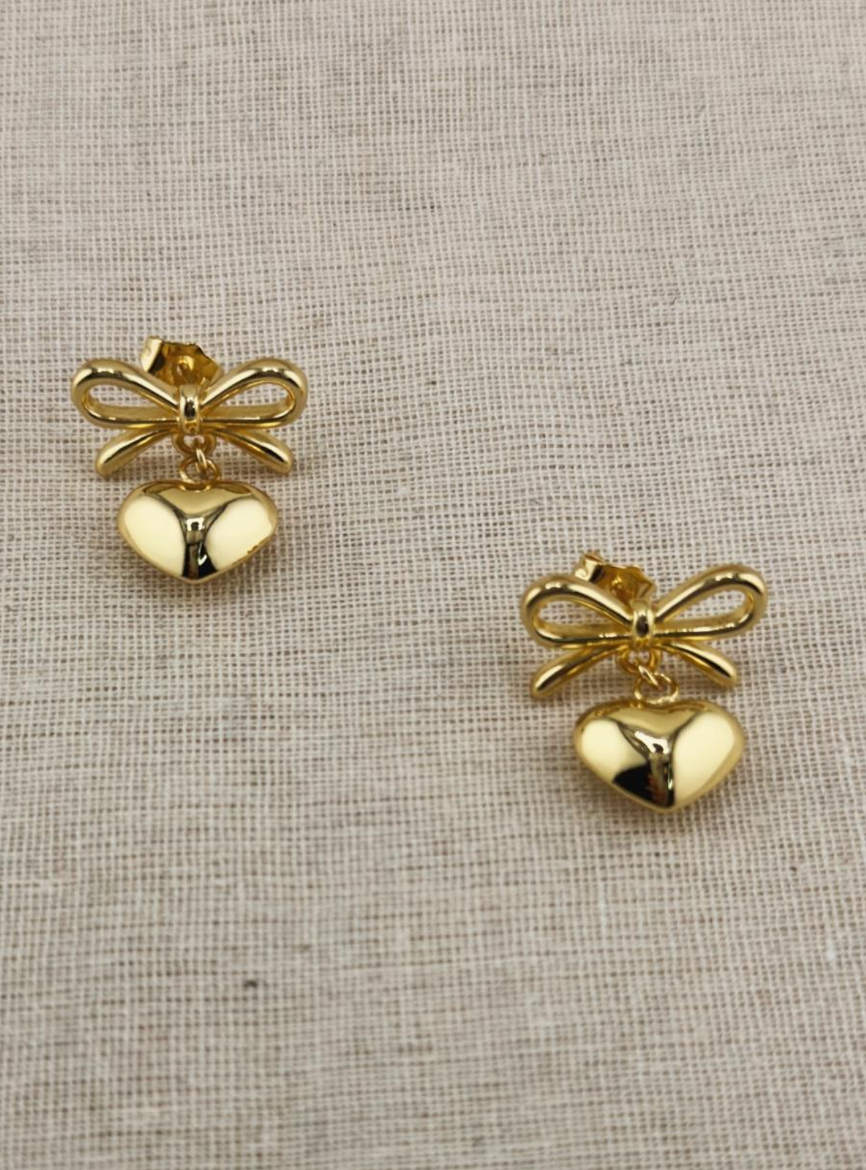 Gold Bow Earrings
