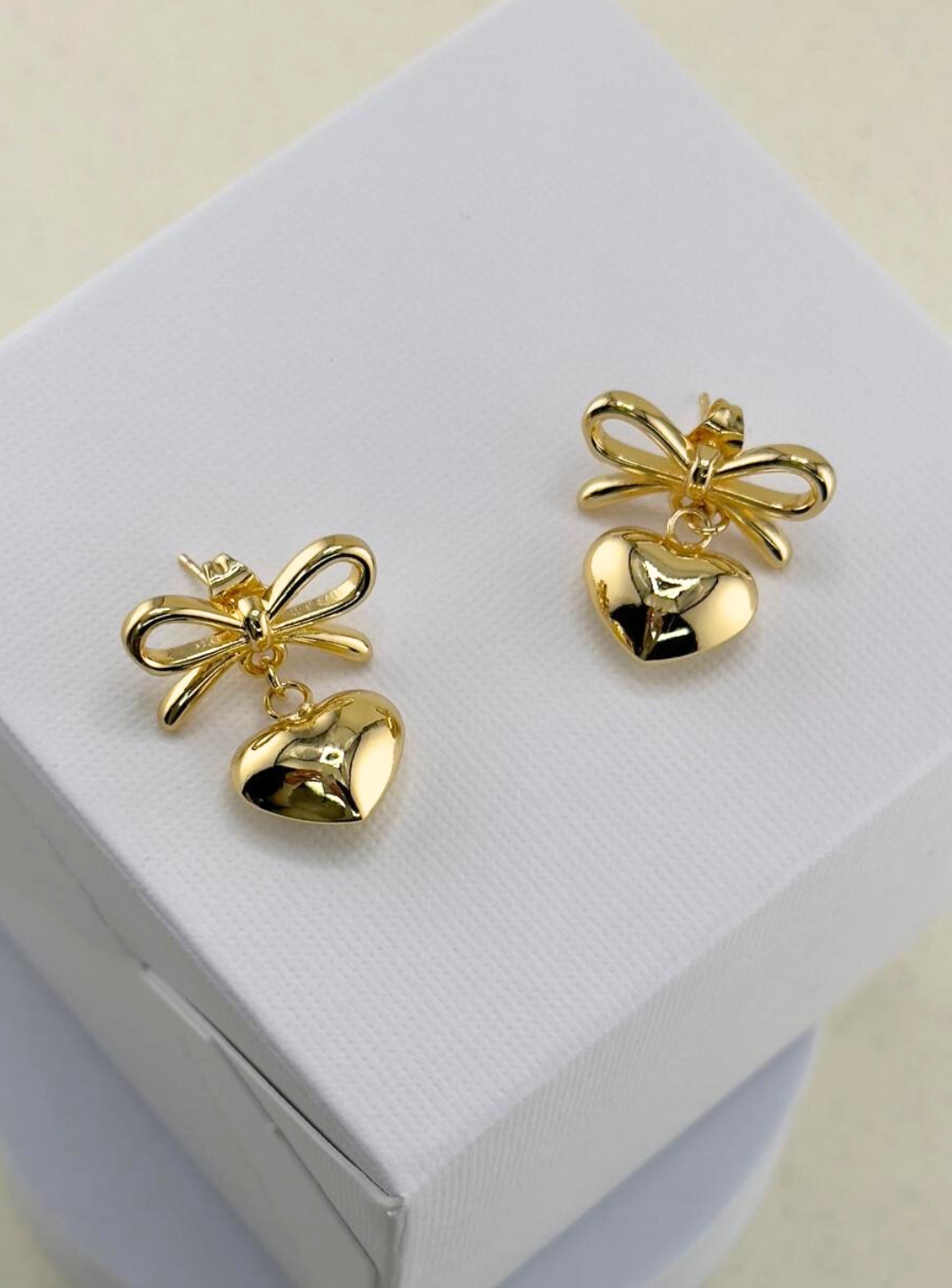 Gold Bow Earrings