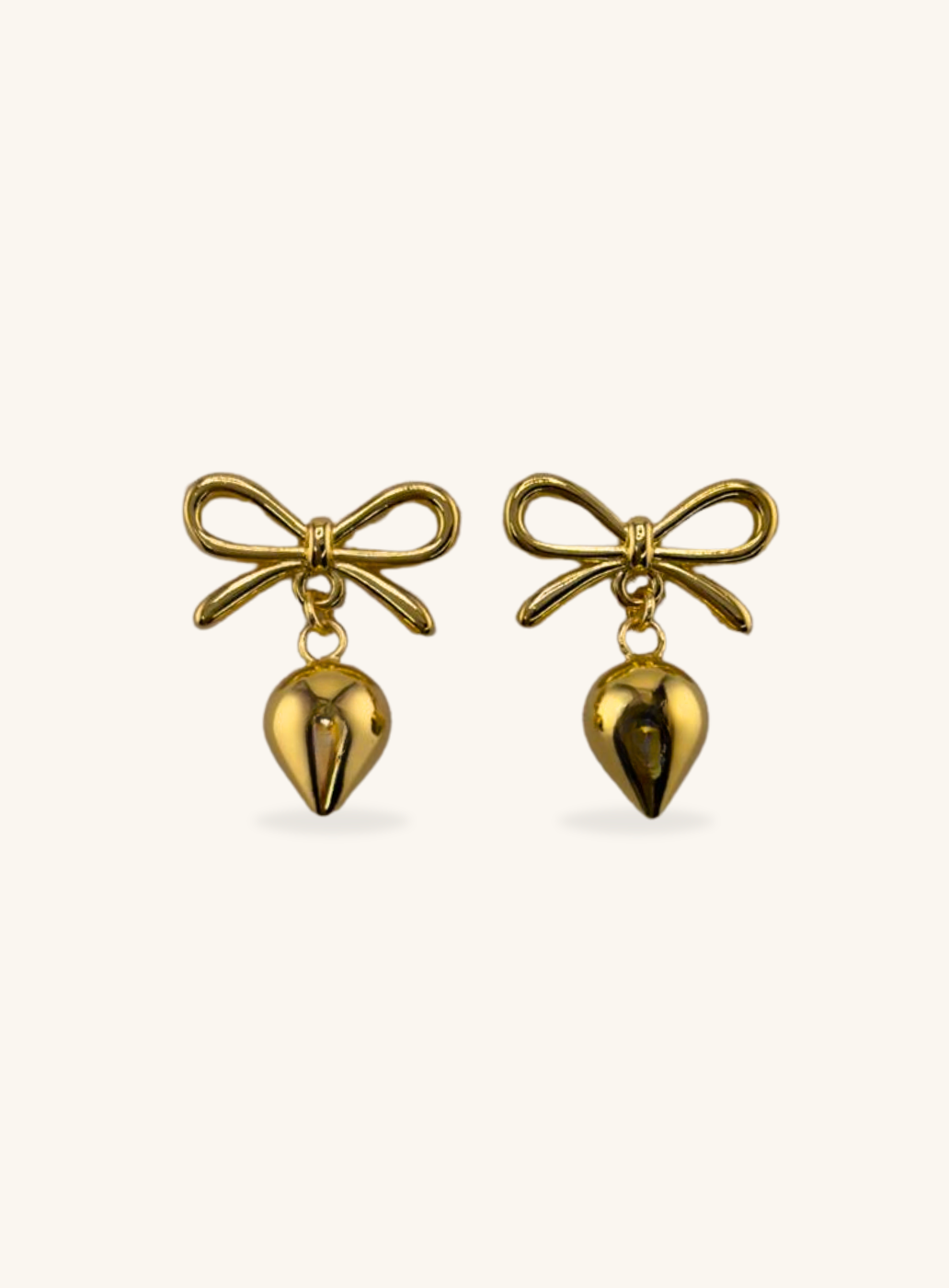 Gold Bow Earrings