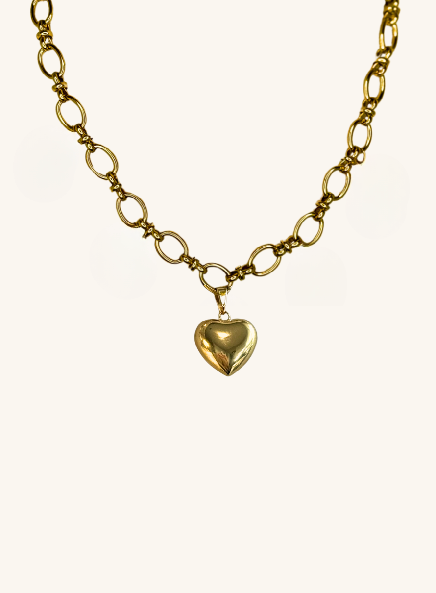 Heart of Gold - Chunky Charm Necklace