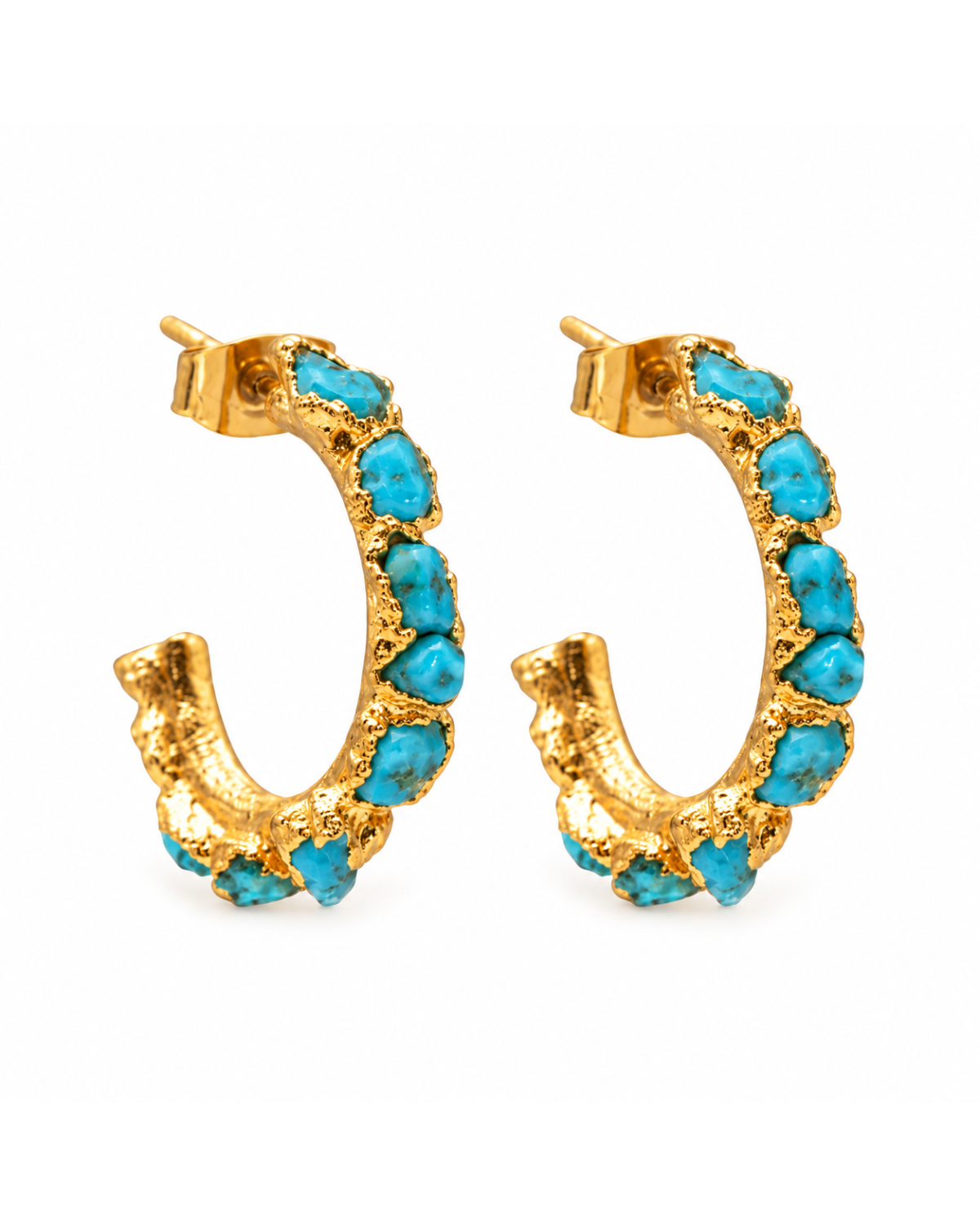 Small Turquoise Hoops
