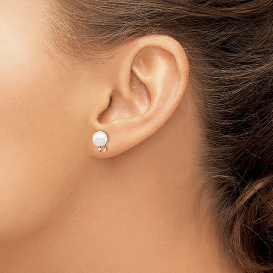 Pearl & Birthstone Earrings