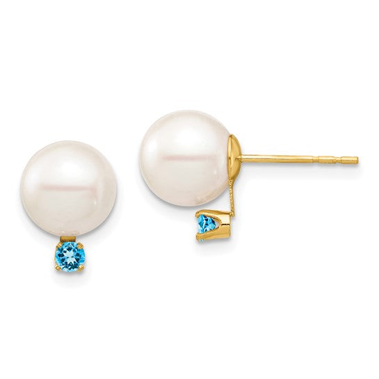 Pearl & Birthstone Earrings