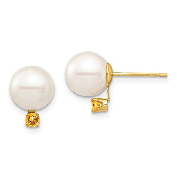 Pearl & Birthstone Earrings