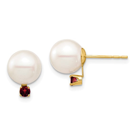 Pearl & Birthstone Earrings