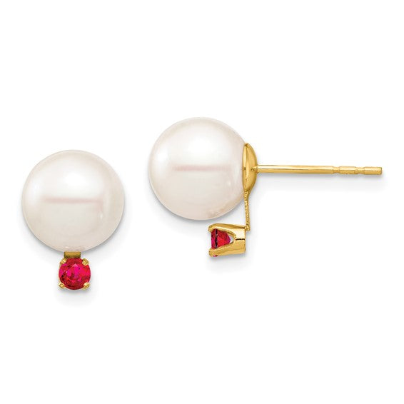 Pearl & Birthstone Earrings