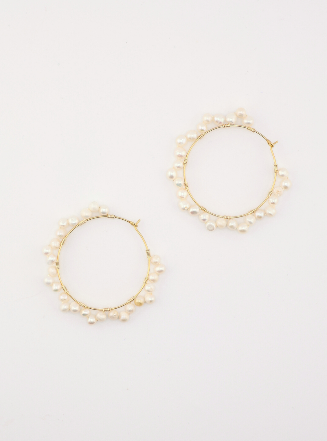 Beachside Pearled Hoops