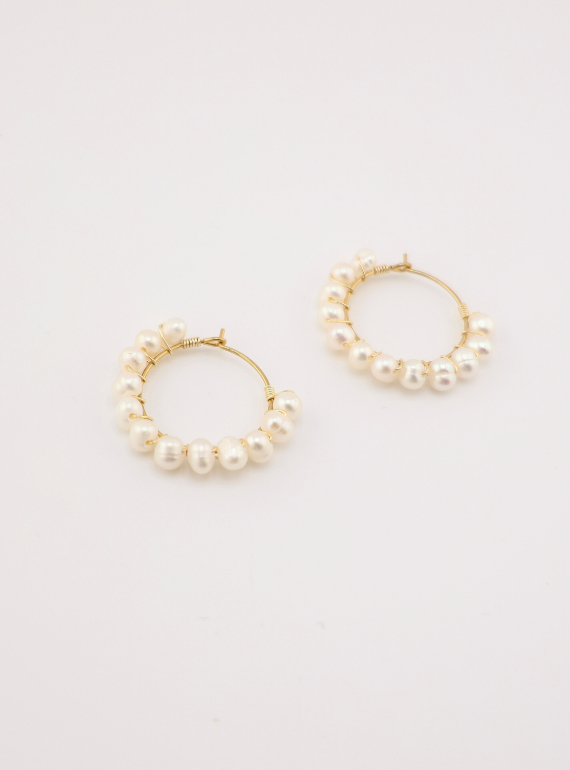 Beachside Pearled Hoops