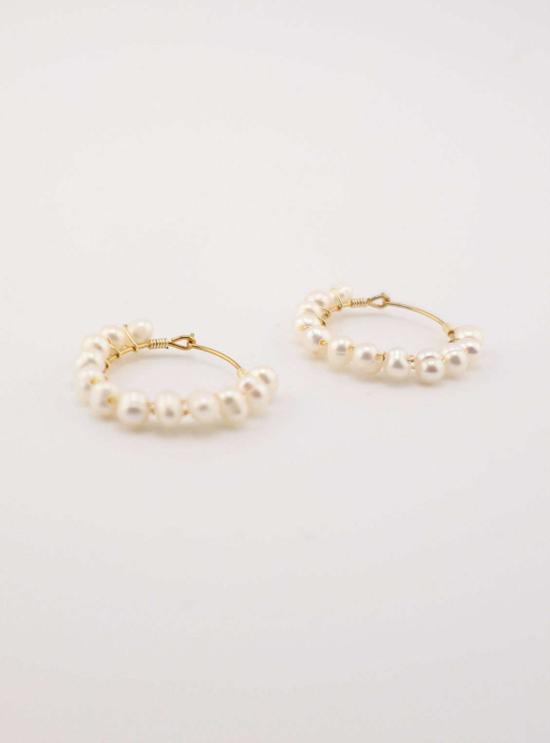 Beachside Pearled Hoops