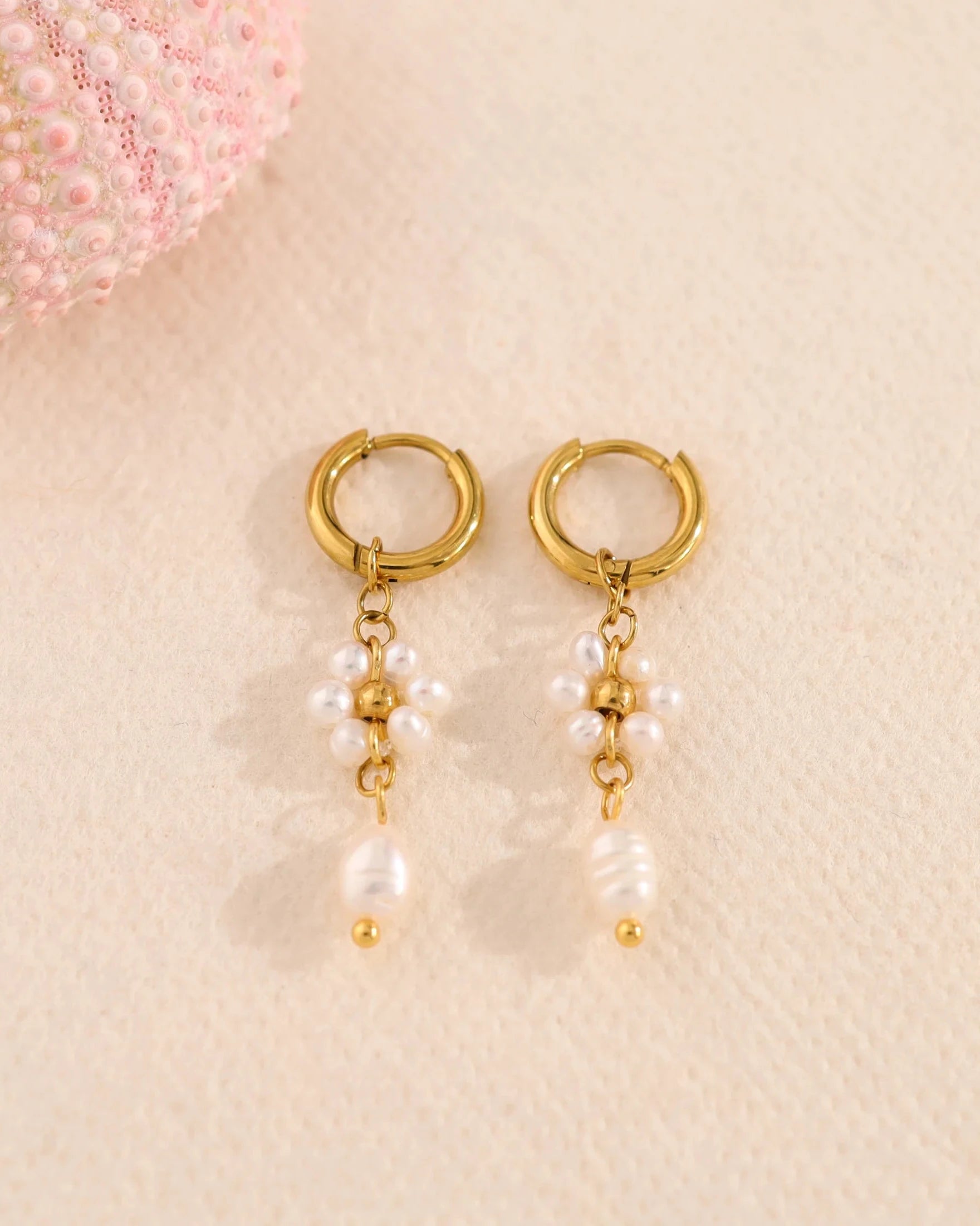 Daisy Hoops Earrings
