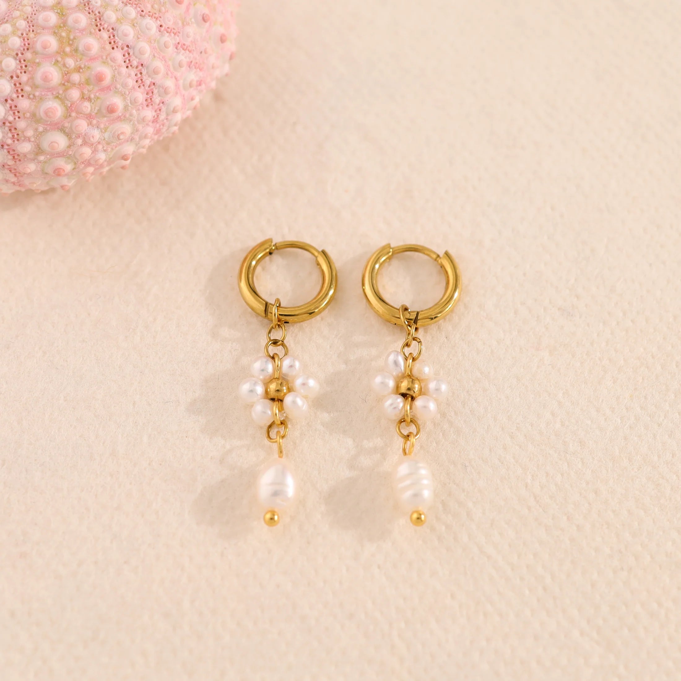 Daisy Hoops Earrings