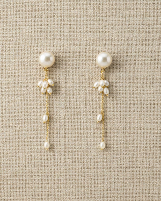 Palm Pearl Drop Earrings