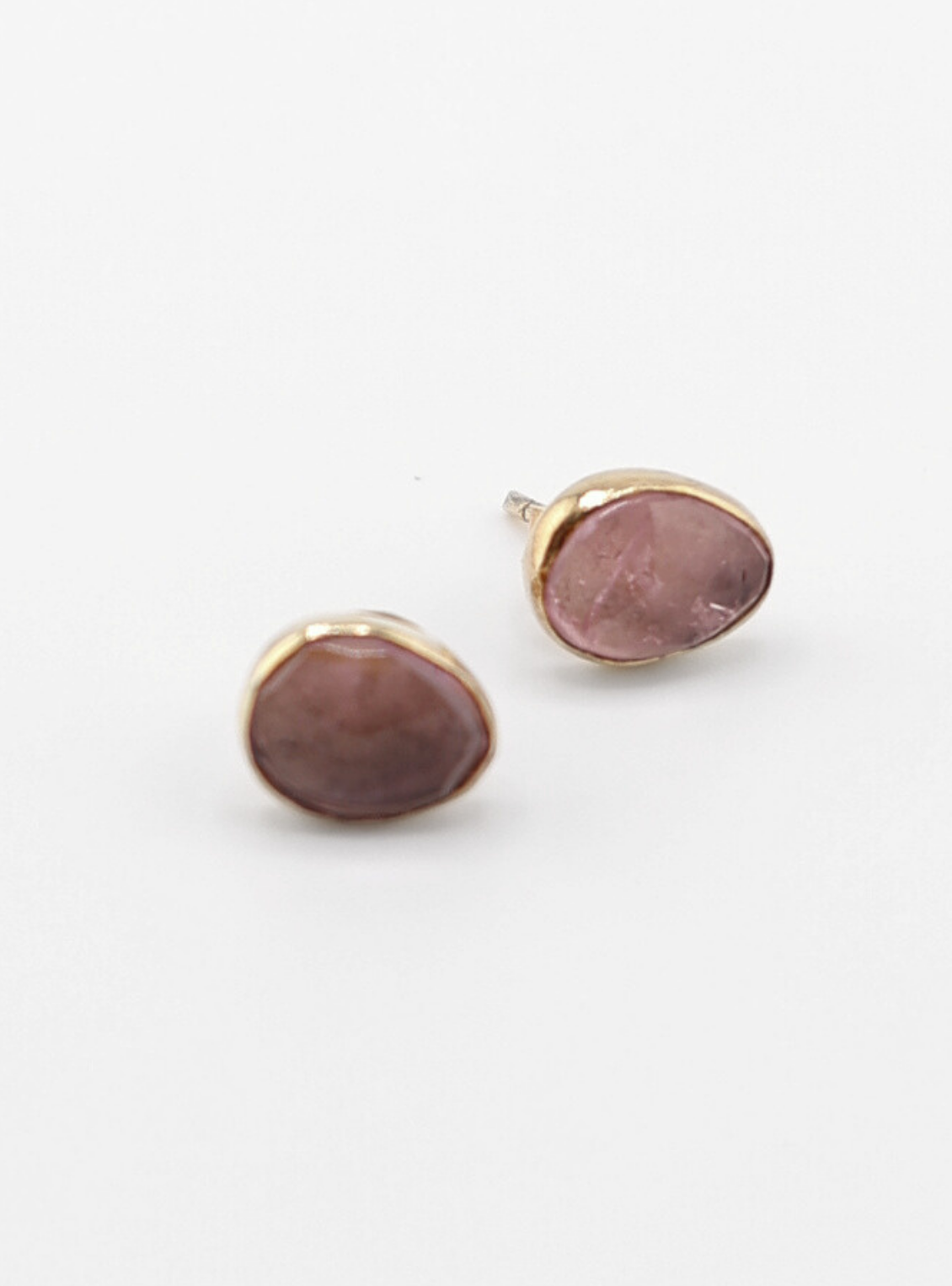 Pink Tourmaline Classic Studs