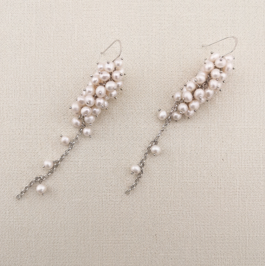 Cascading Pearl Earrings